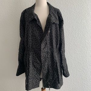 Soft Surroundings Leopard Print Rain Jacket